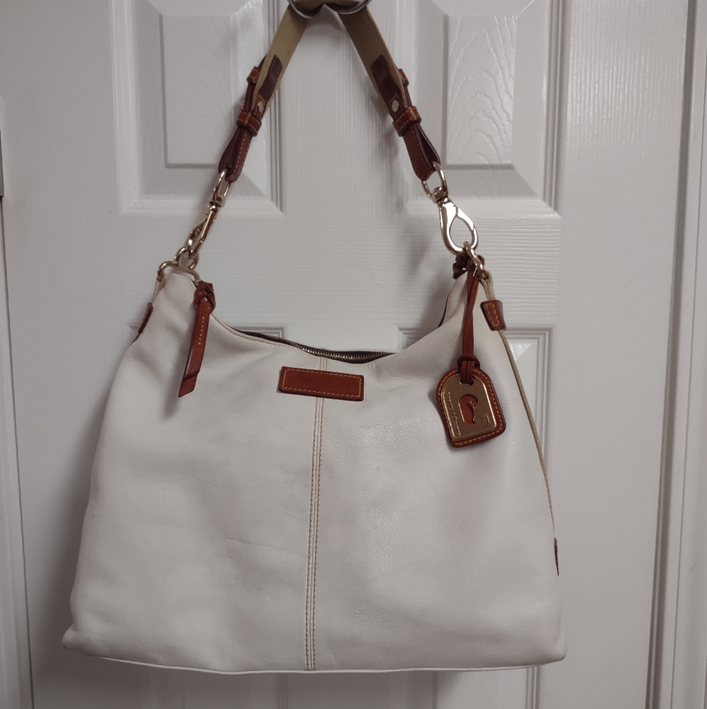 Dooney & Bourke Shoulder Bag White/Brown LG